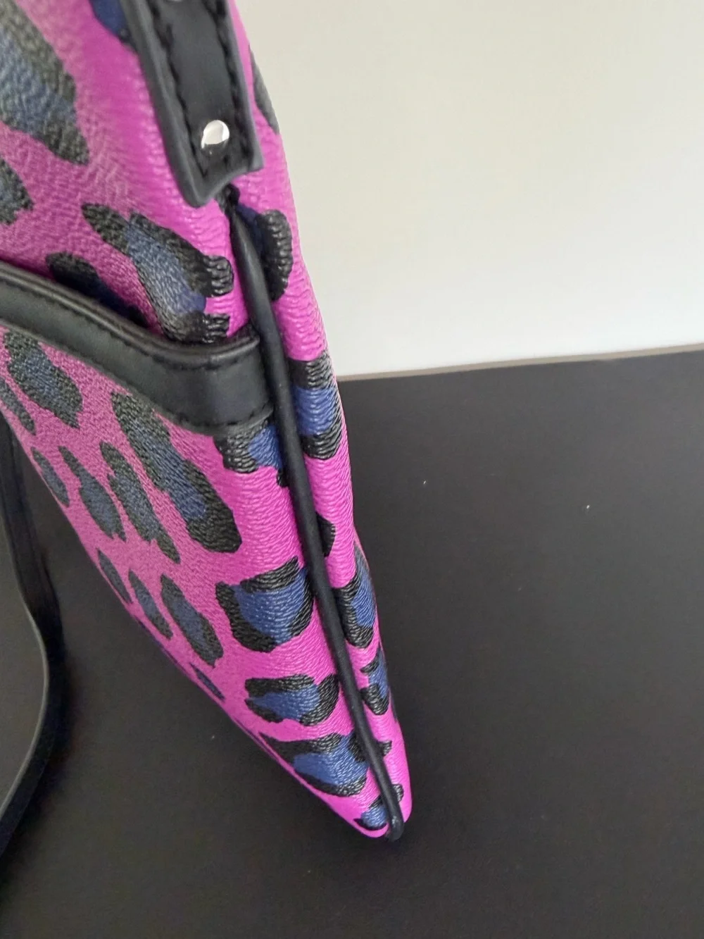 Vera Bradley Leopard Print Crossbody Bag Pink Blue Black